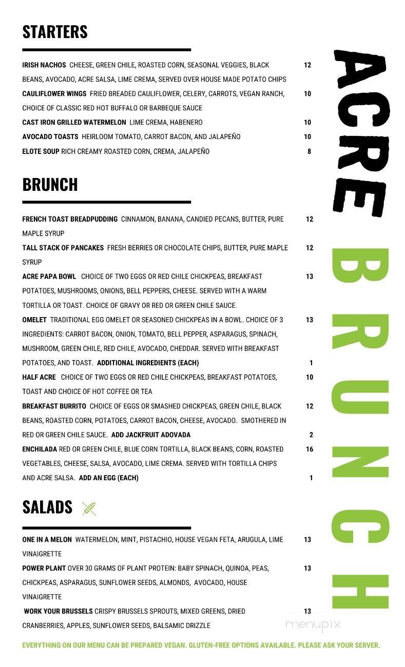 Menu page 1