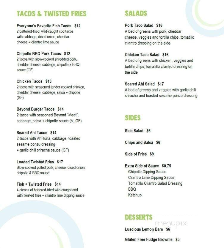 Menu page 1