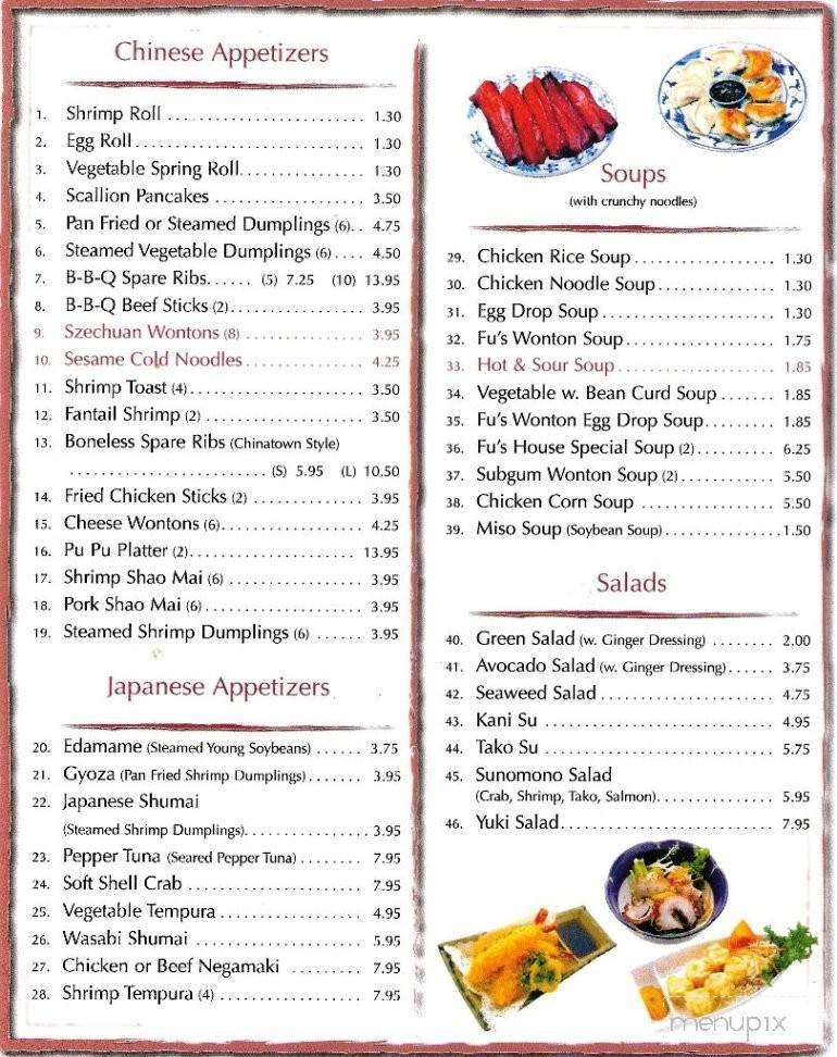 Menu page 1