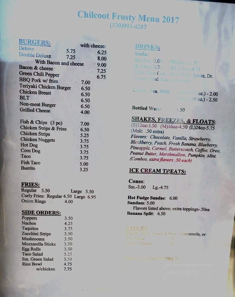 Menu page 1
