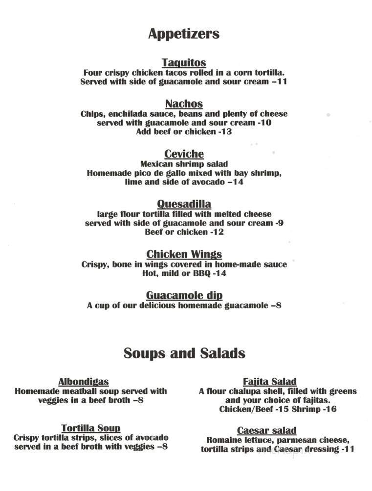 Menu page 1