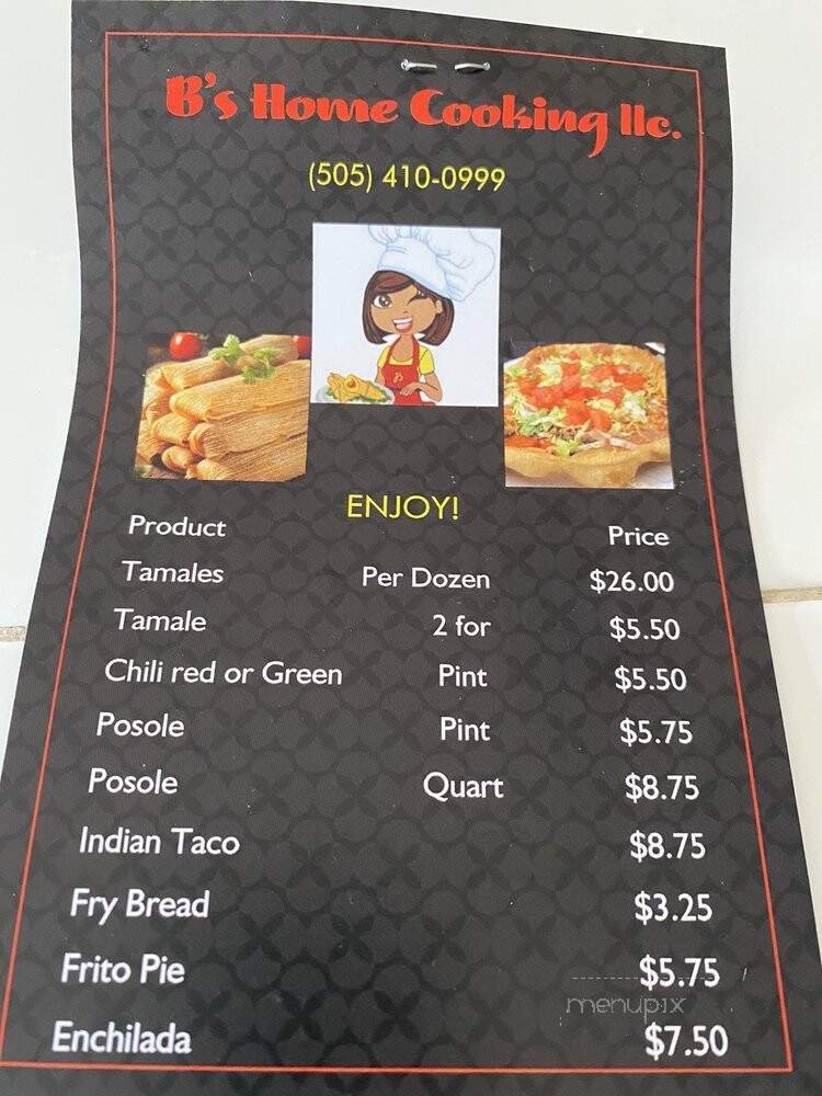 Menu page 1