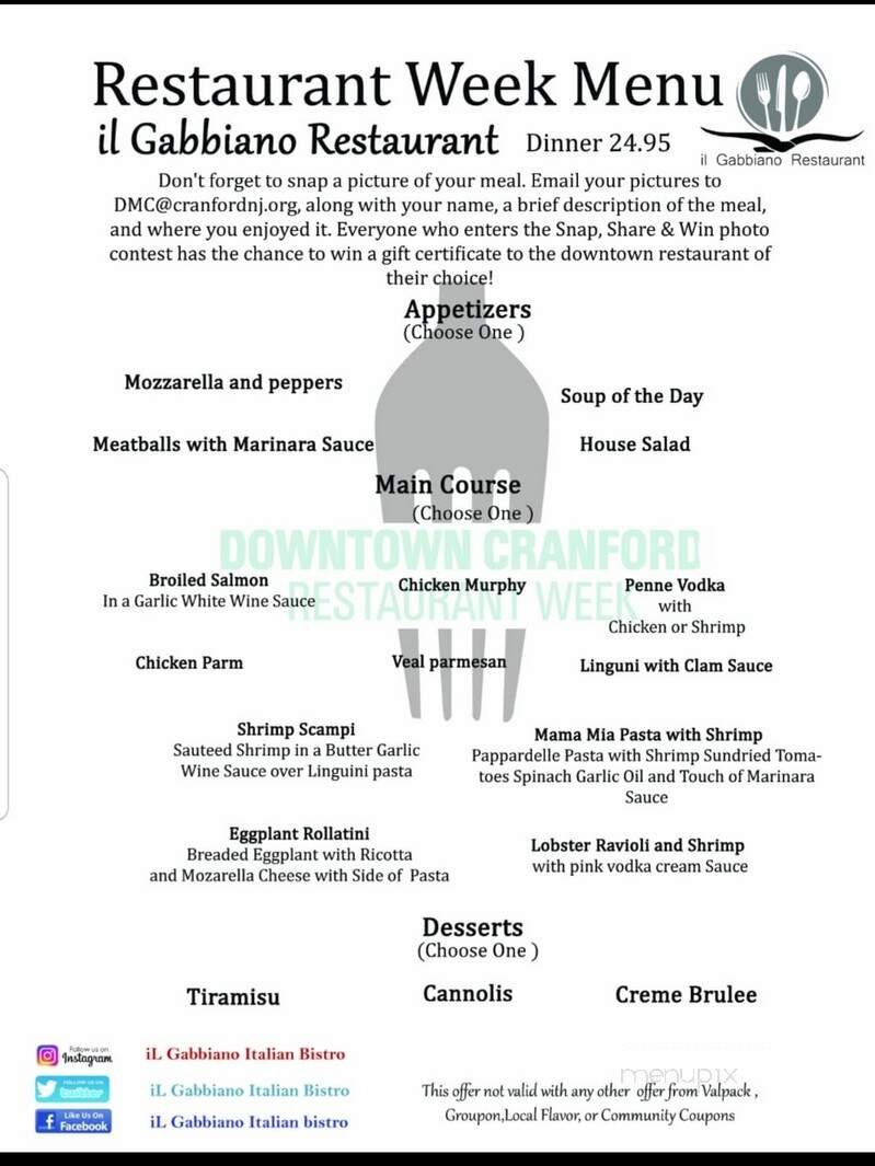 Menu page 1