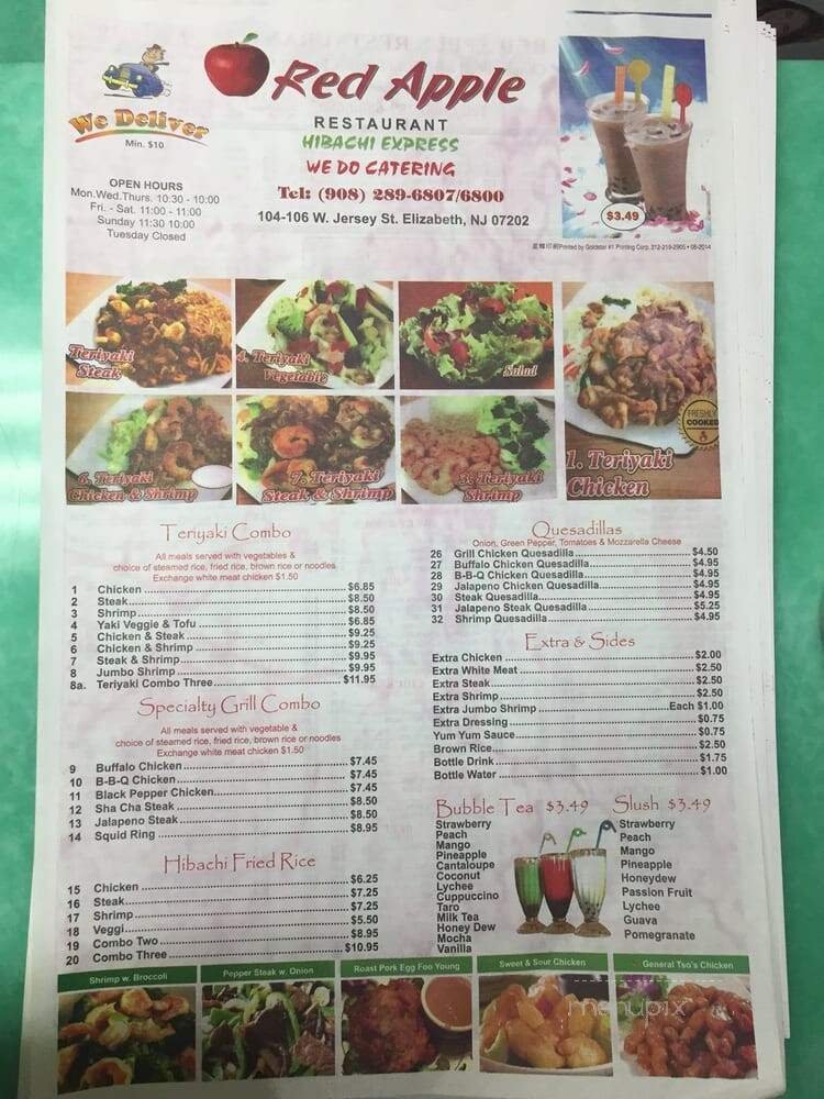 Menu page 1