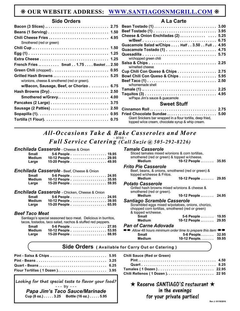 Menu page 1