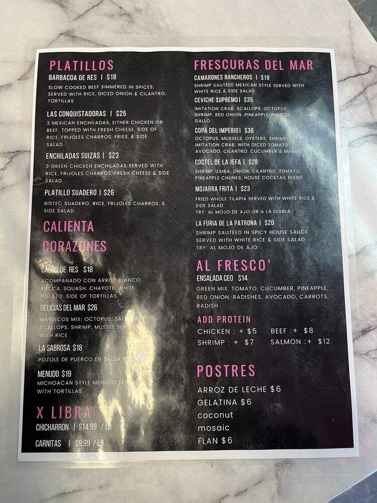 Menu page 2