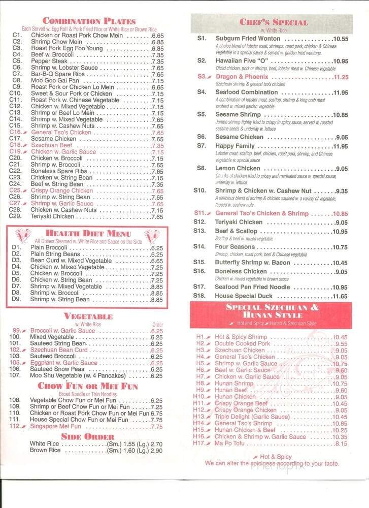 Menu page 1