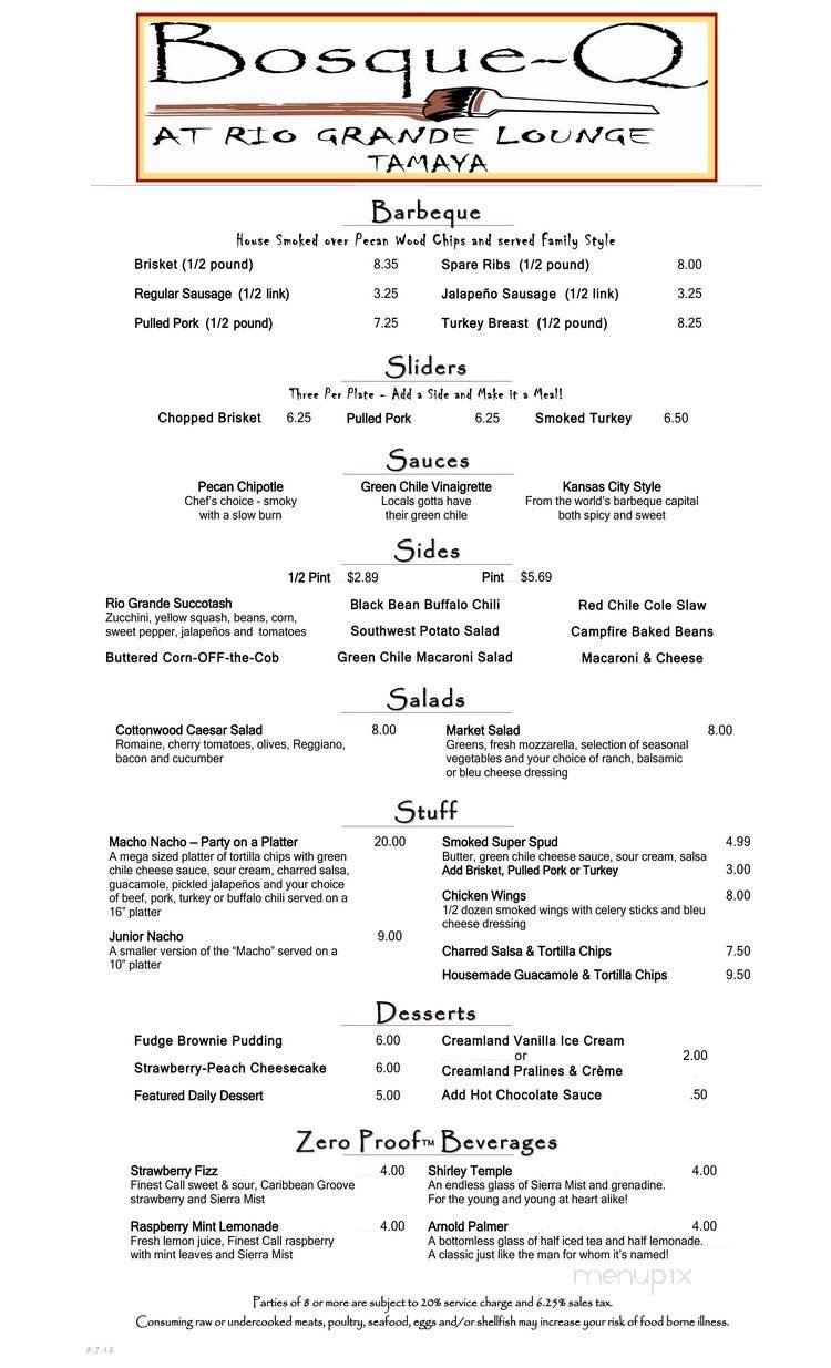 Menu page 1