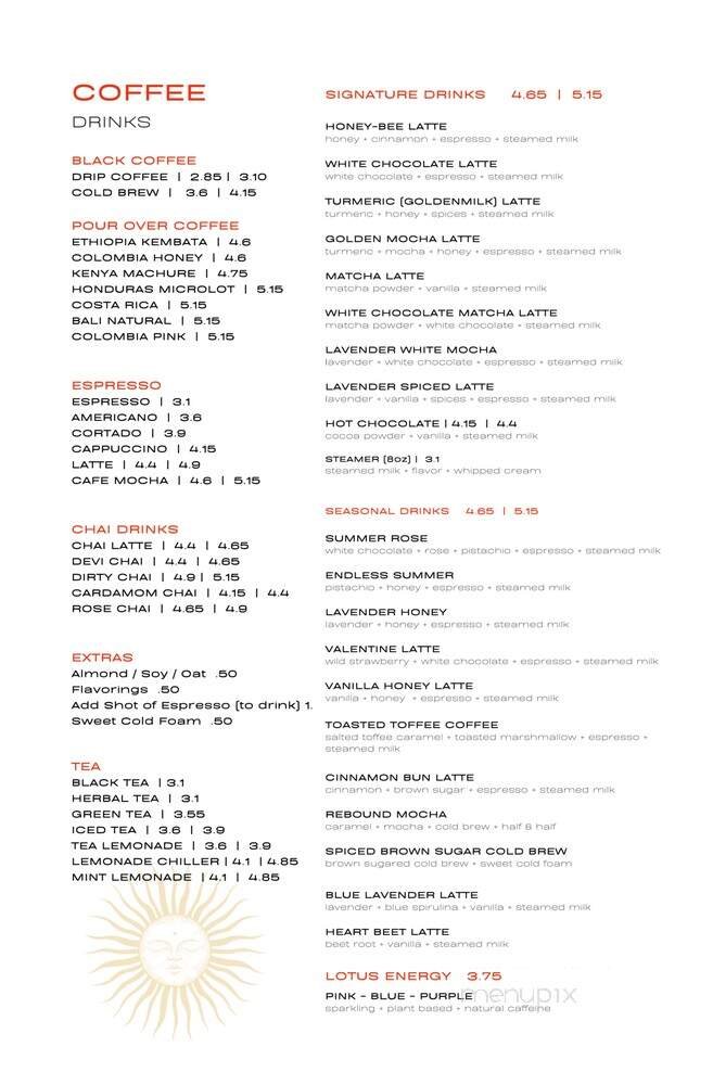 Menu page 1