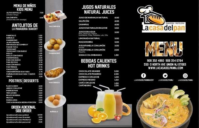 Menu page 1
