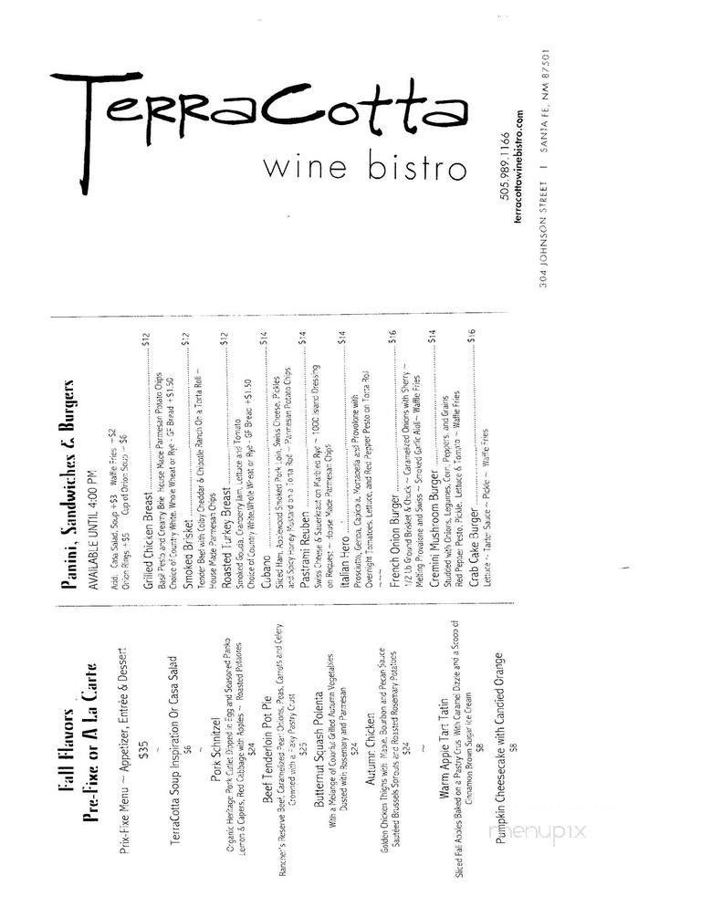 Menu page 1