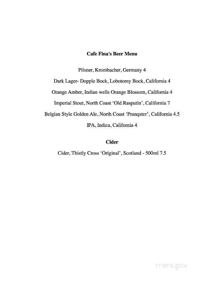 Menu page 1