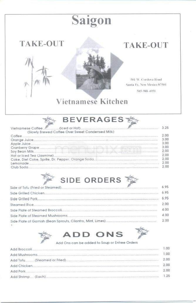 Menu page 1