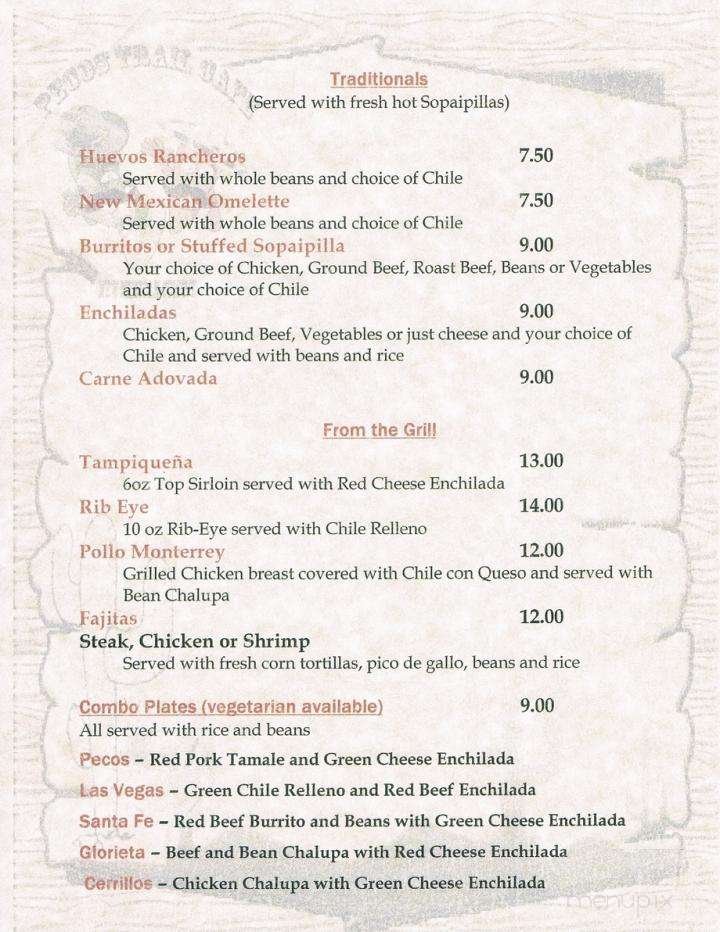Menu page 1