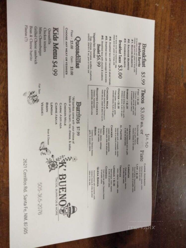 Menu page 2