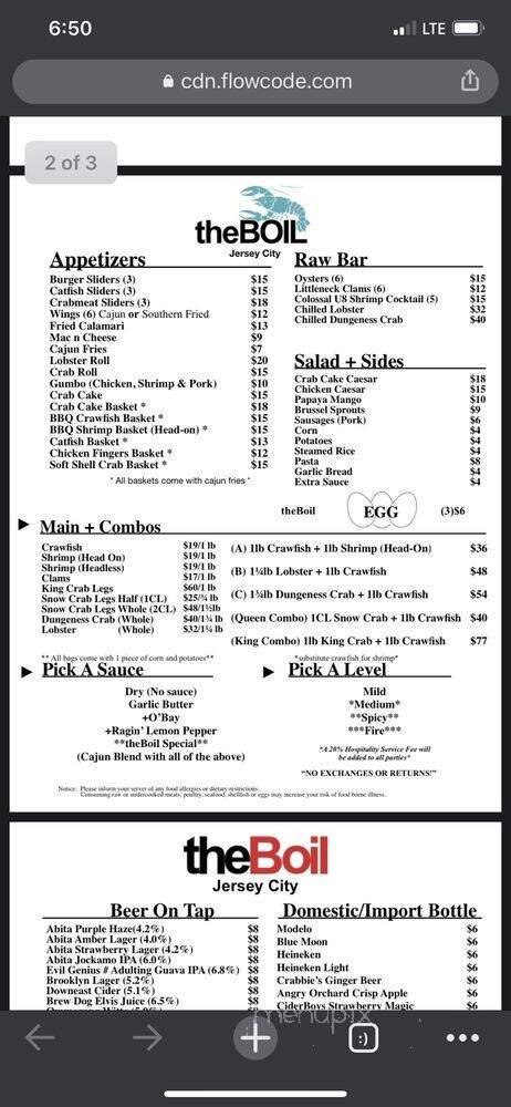 Menu page 1