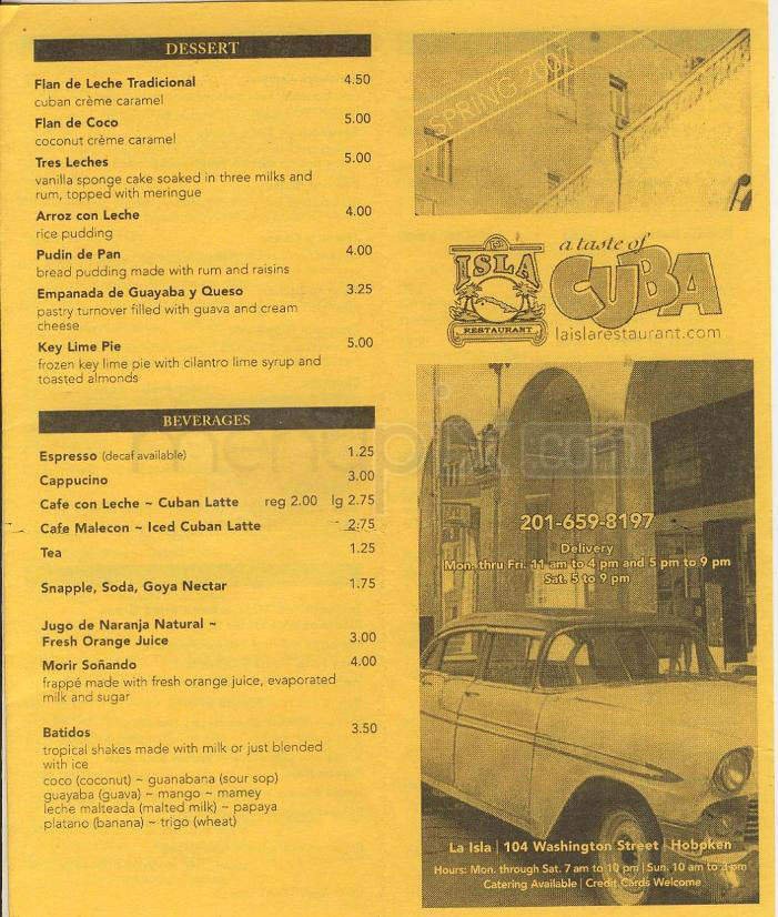 Menu page 1