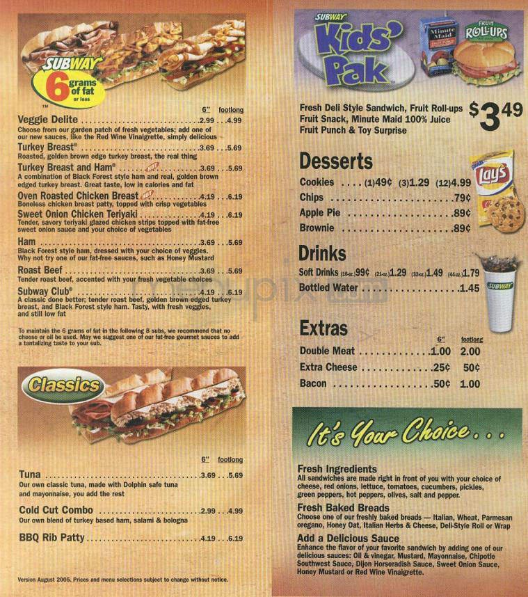 Menu page 2