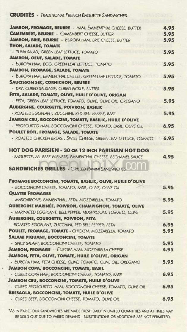 Menu page 3