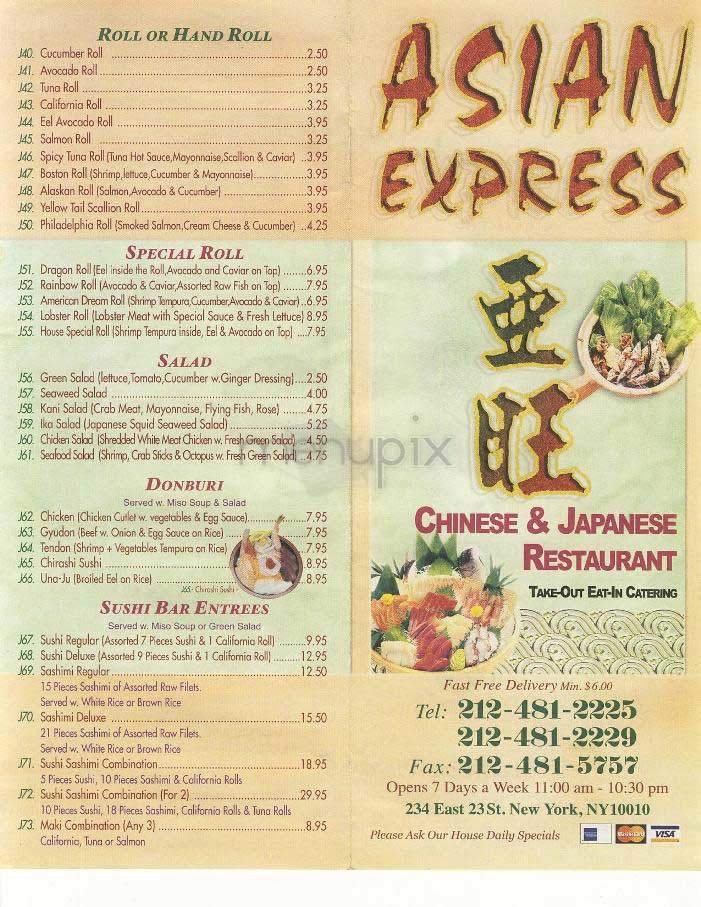 Menu page 1