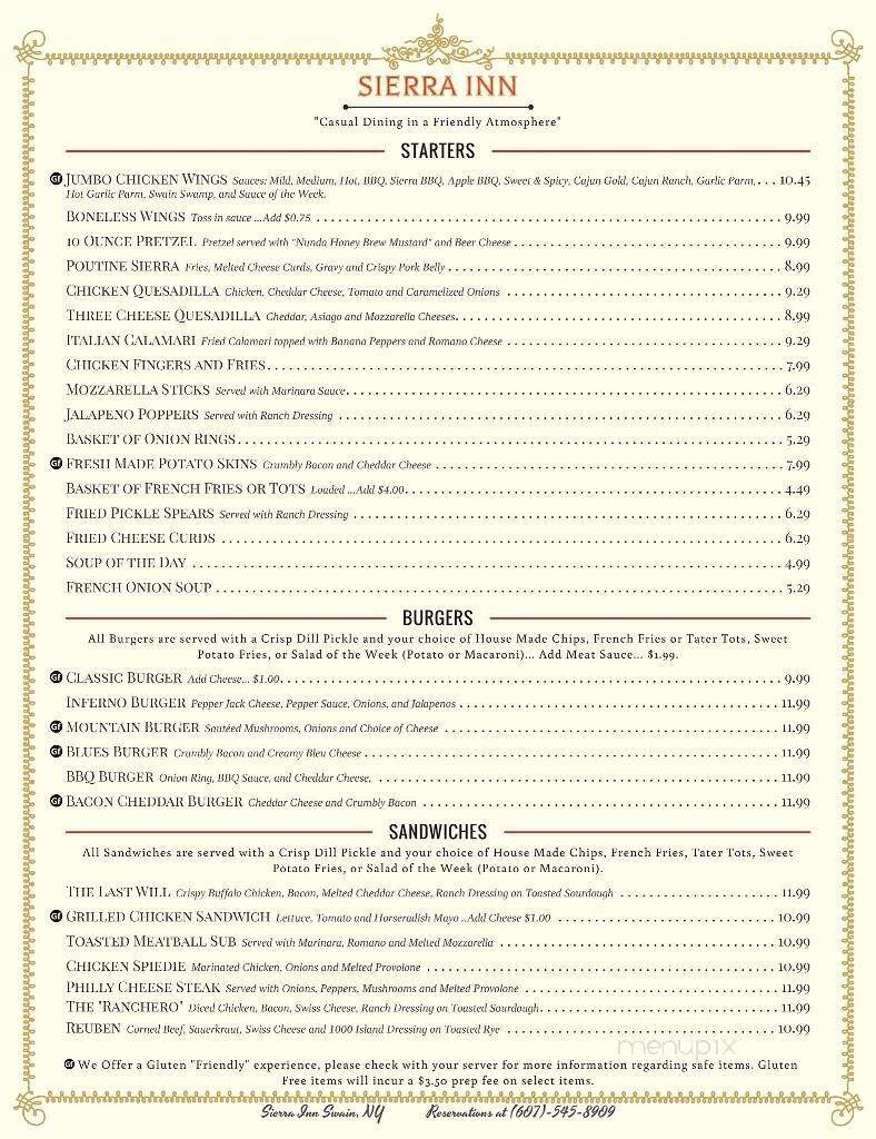 Menu page 1