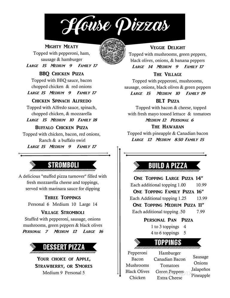Menu page 1