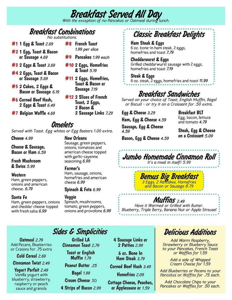 Menu page 1