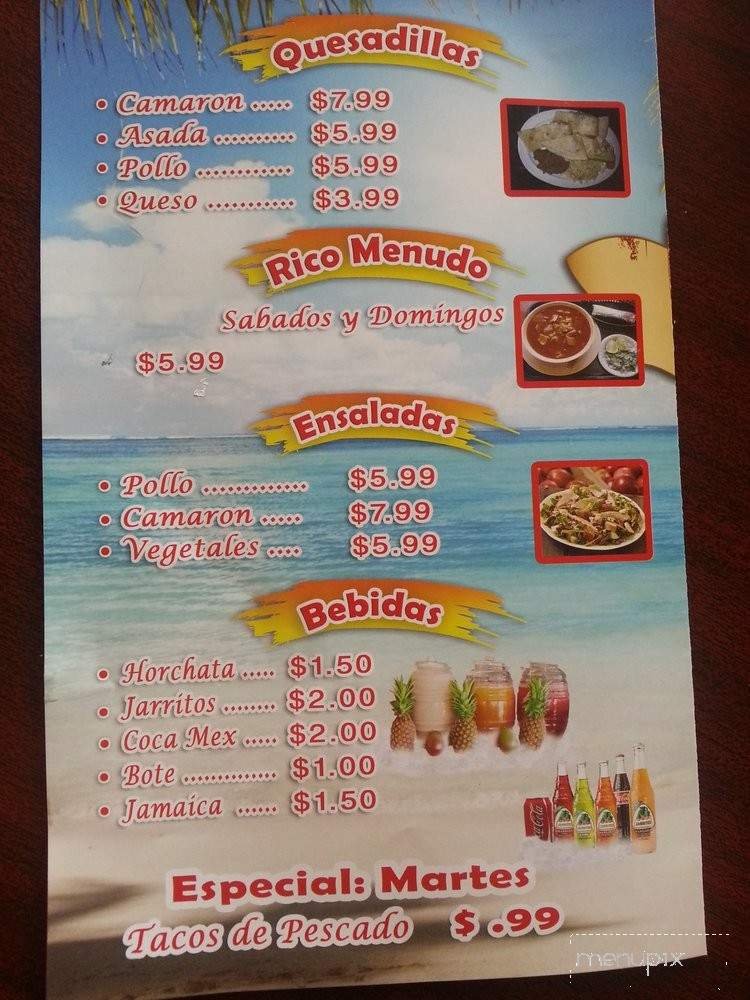Menu page 1