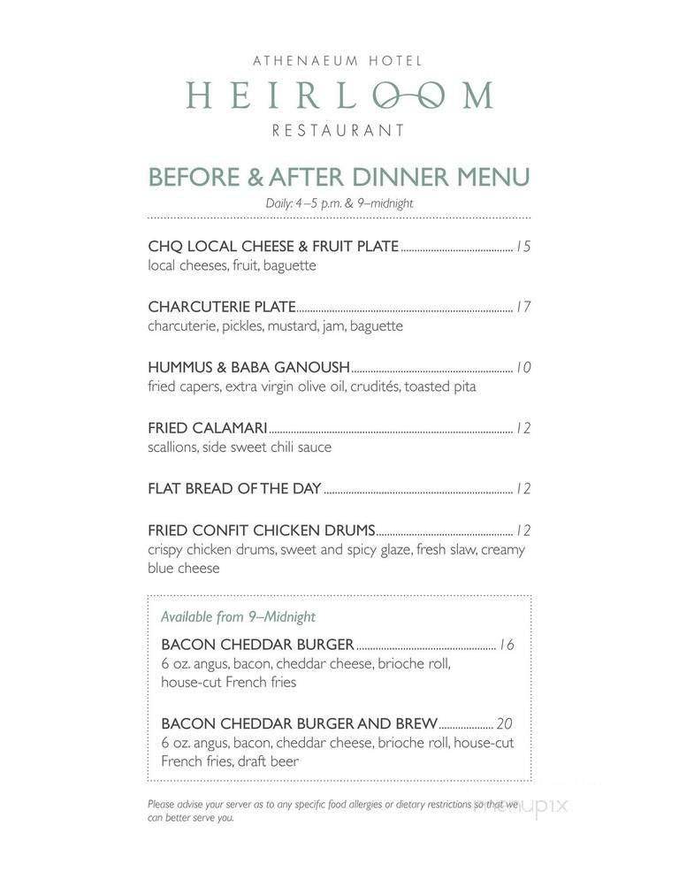 Menu page 1