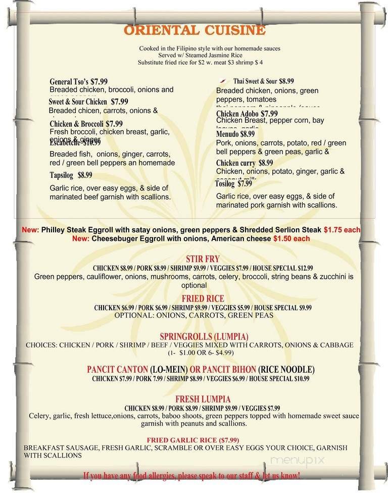 Menu page 1