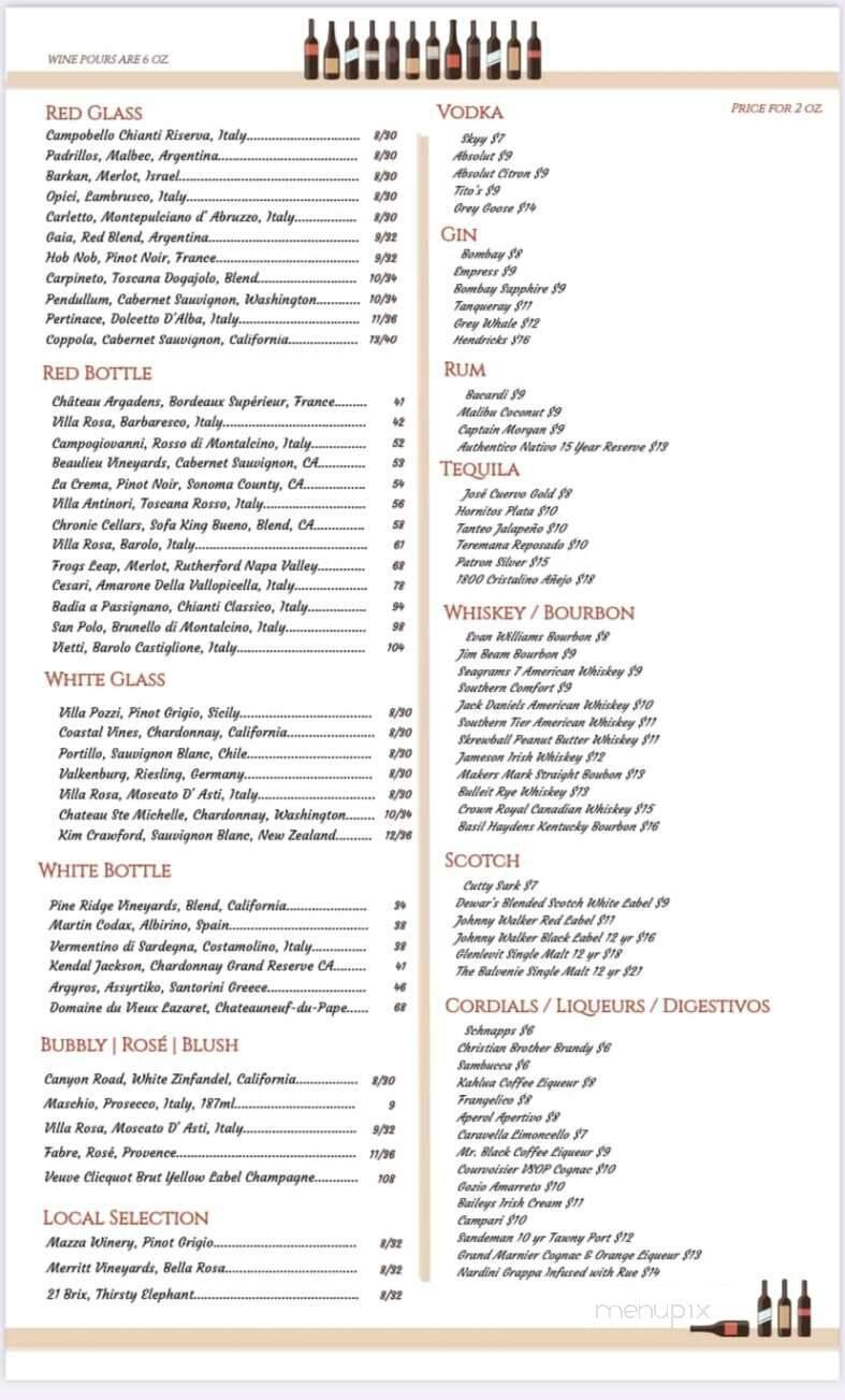 Menu page 1