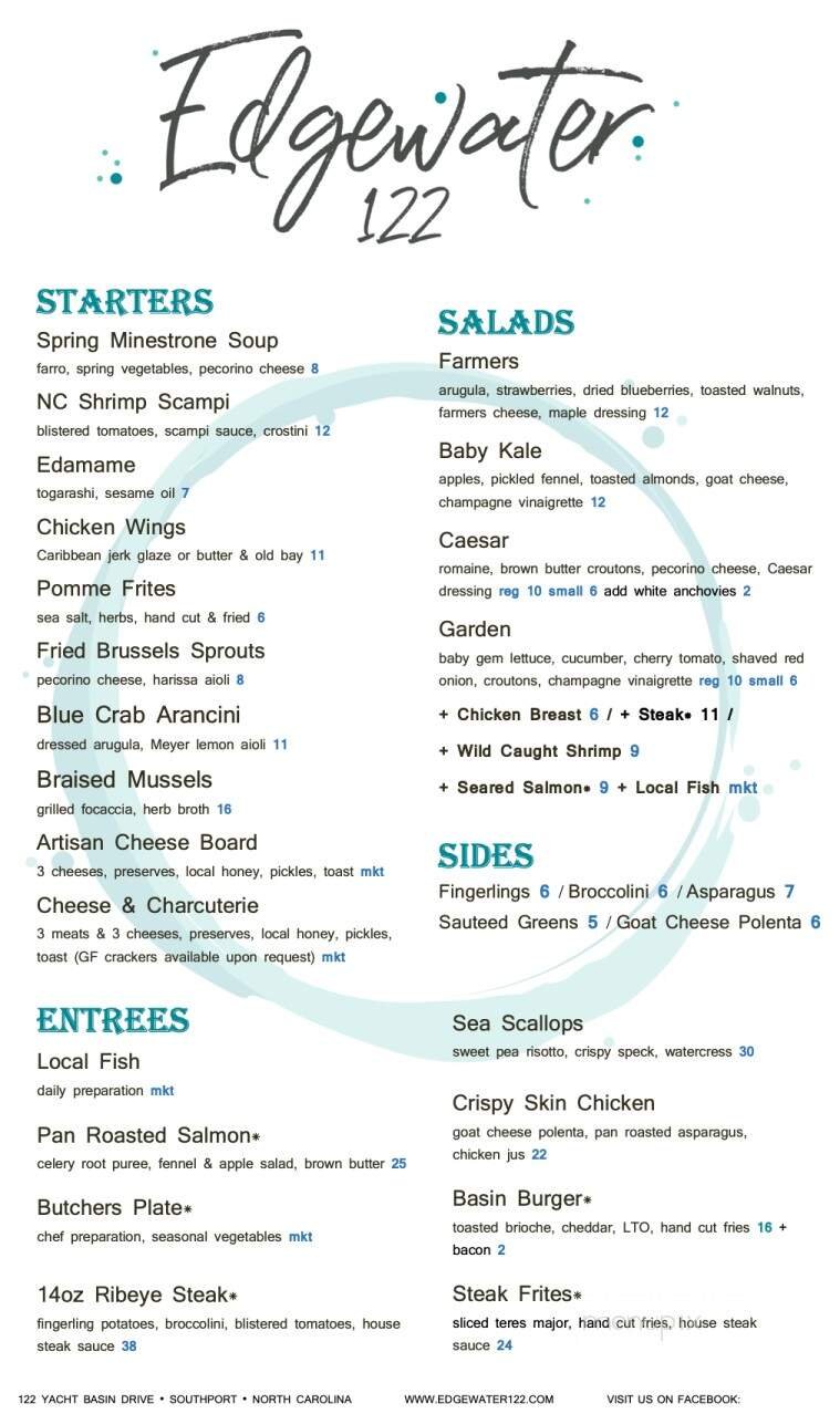 Menu page 1