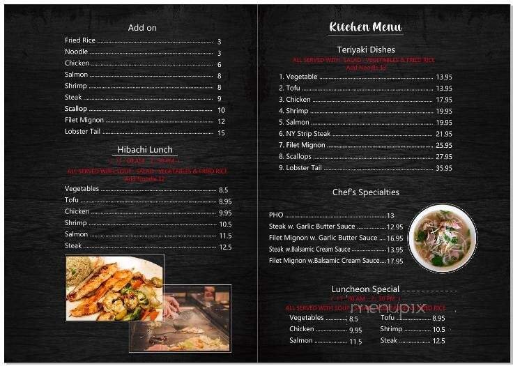 Menu page 1
