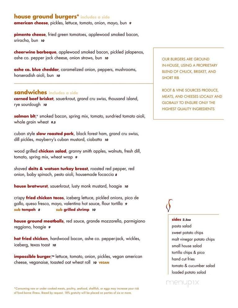 Menu page 1