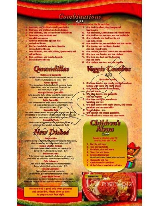 Menu page 1