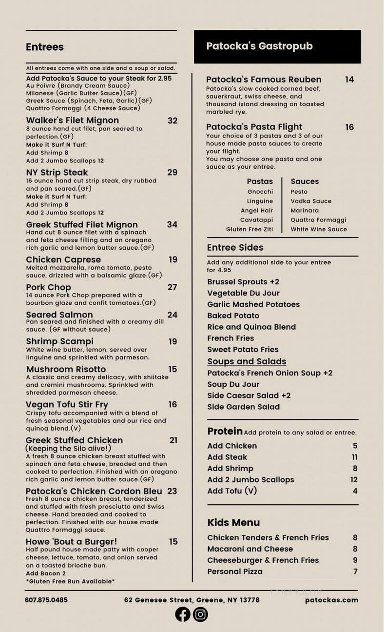 Menu page 1