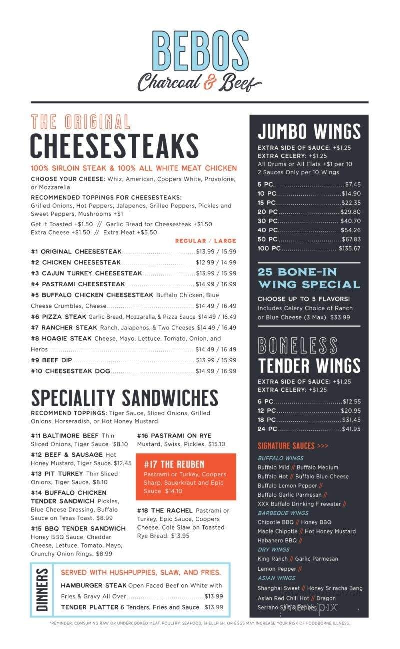 Menu page 1