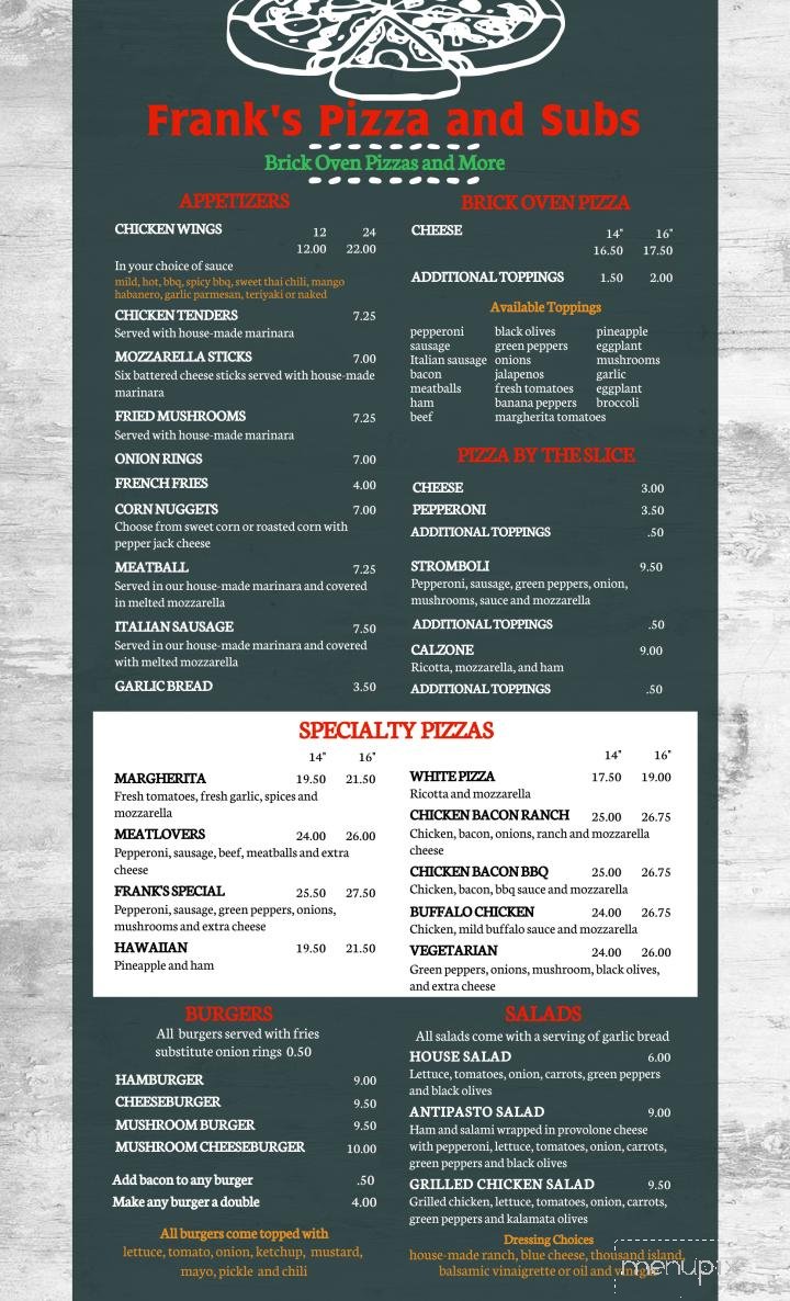Menu page 1