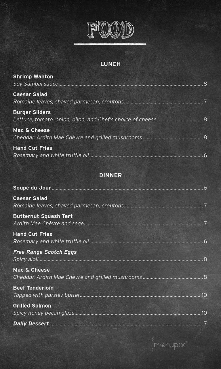 Menu page 1