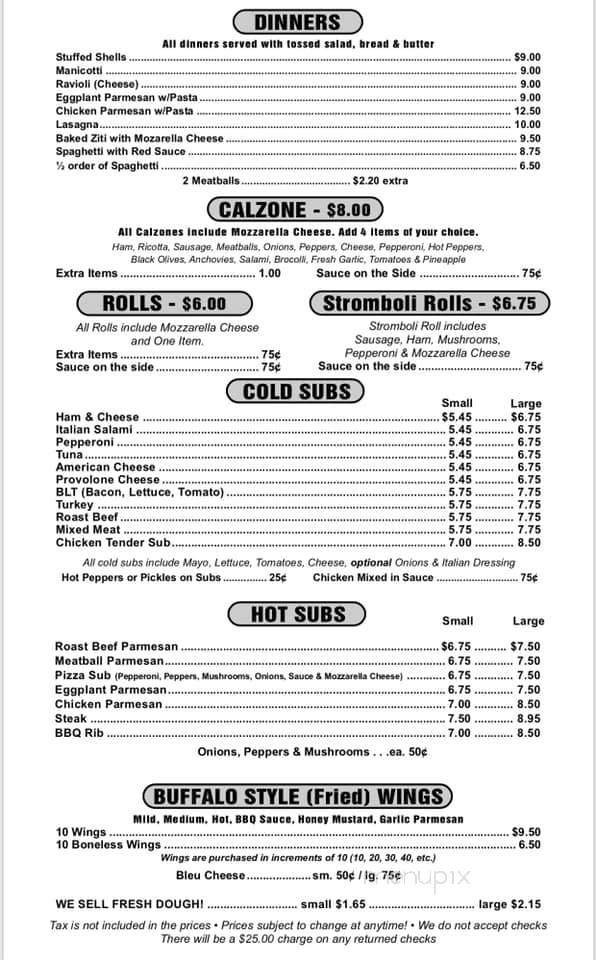 Menu page 2