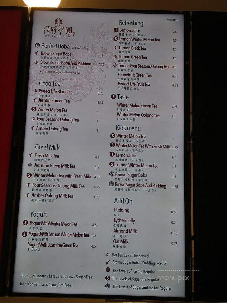 Menu page 1