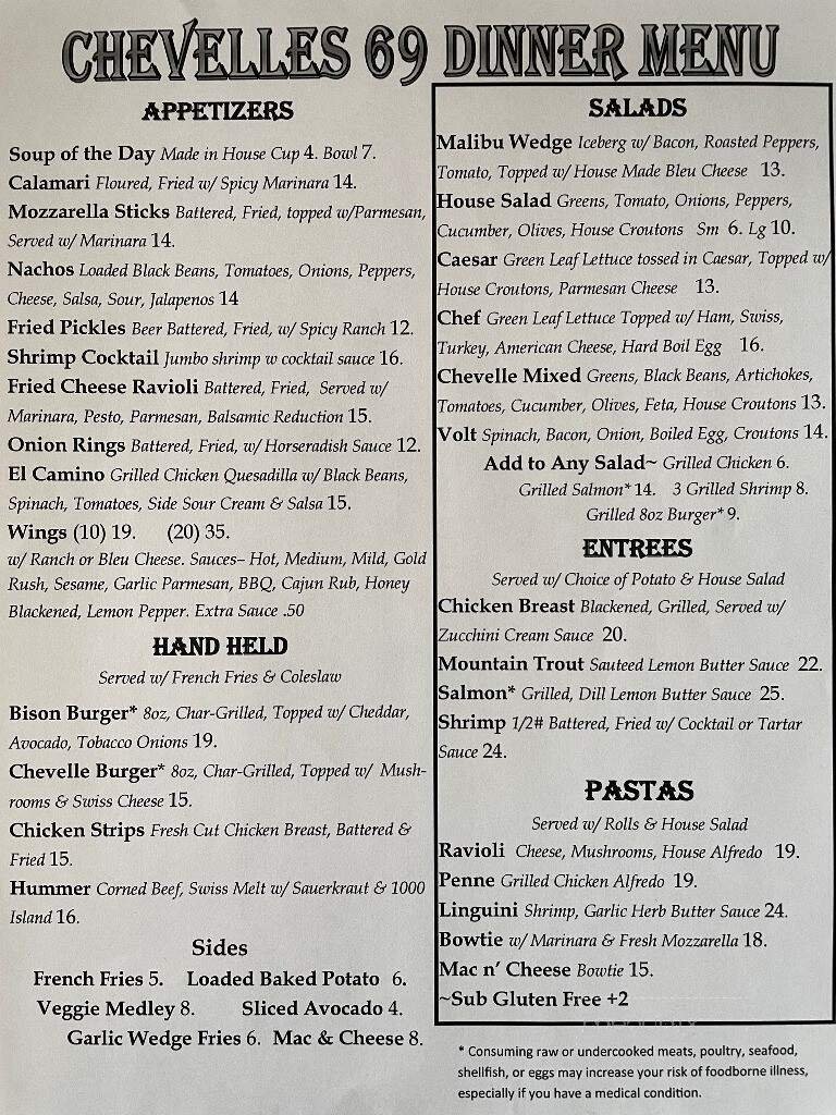 Menu page 1