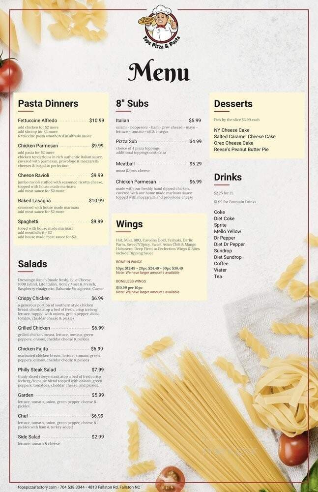 Menu page 1