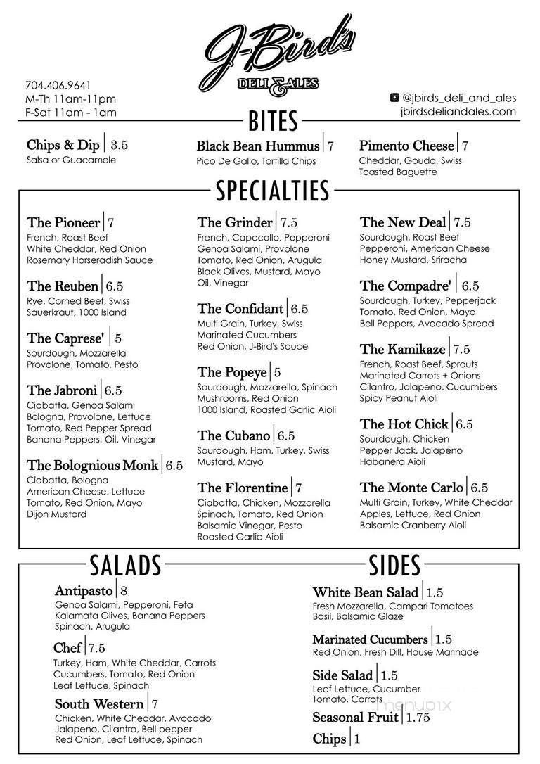 Menu page 1