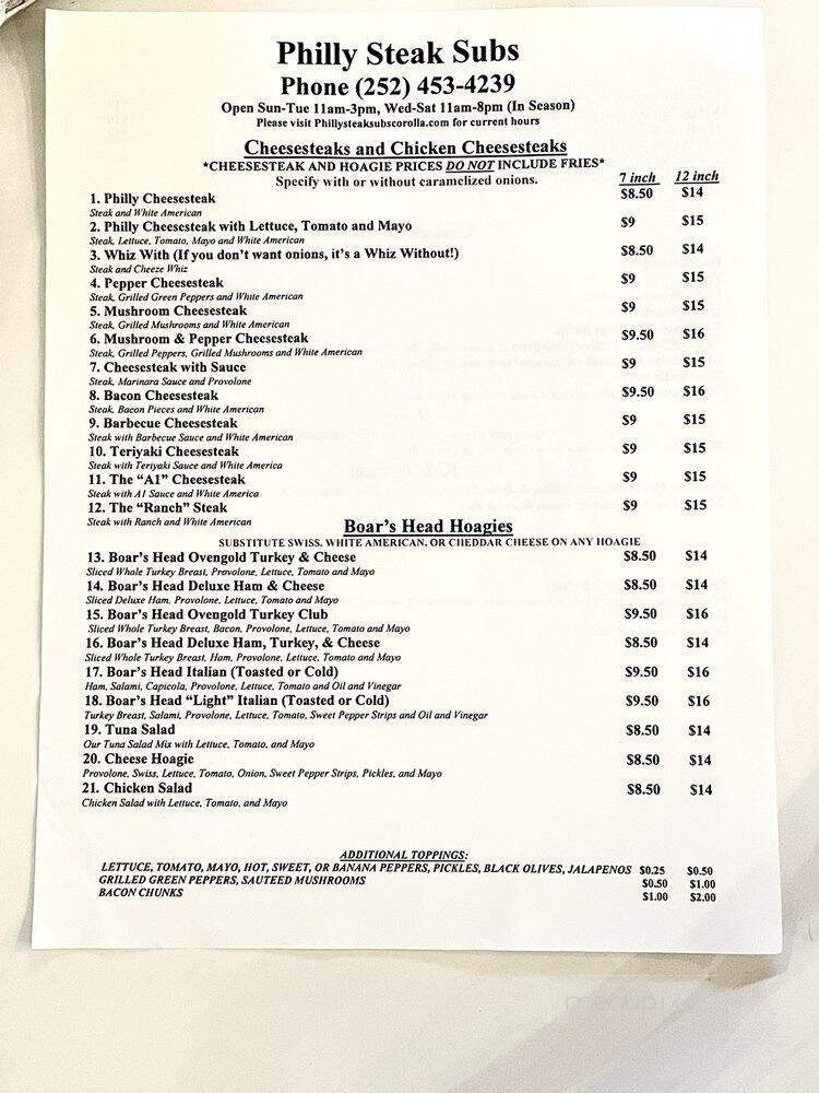 Menu page 2