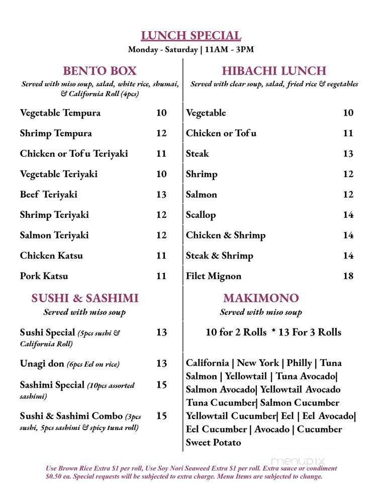Menu page 2