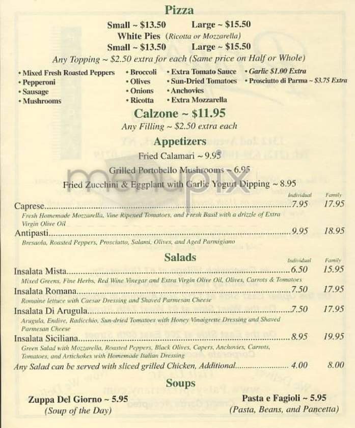 Menu page 1