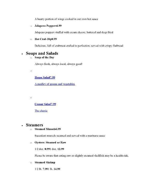 Menu page 2