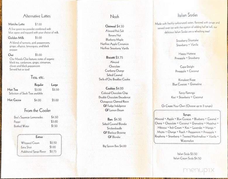 Menu page 1