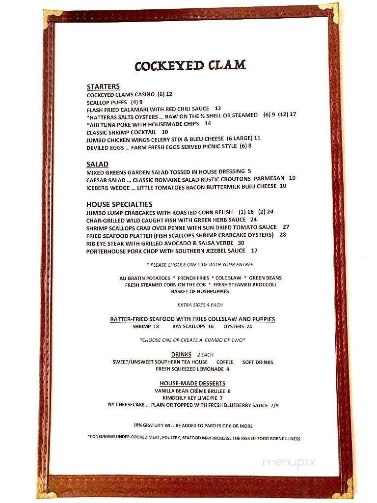Menu page 1